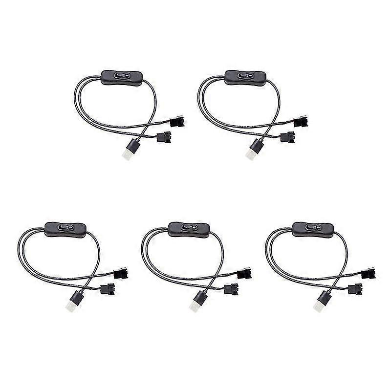 5 Stück Usb-switch-kabel Auf 4-poliges Computergehäuse-lüfter-kabel-adapterkabel, Usb-kabel 1 Bis 2 Ca-lüfter-adapter