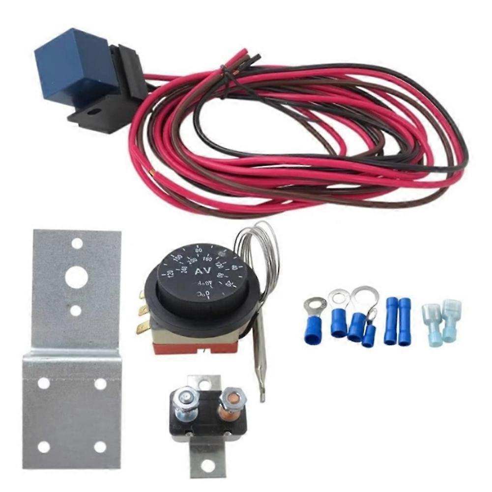 Einstellbarer Elektrischer Thermostat Mit Zifferblatt, 32–248 ℉, Kühler-kühlmitteltemperatur-schlauchsatz, Kühlgebläse Und Elektrischer Kühler Für Autos Und Lkws