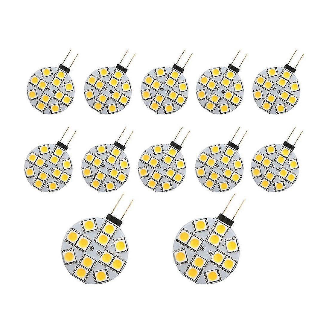 12 Stück G4 Led-lampen, Runder Seitlicher Stiftsockel, G4 5050, 12 Smd, Für Wohnmobil, Licht, Zuhause, Lesen, L