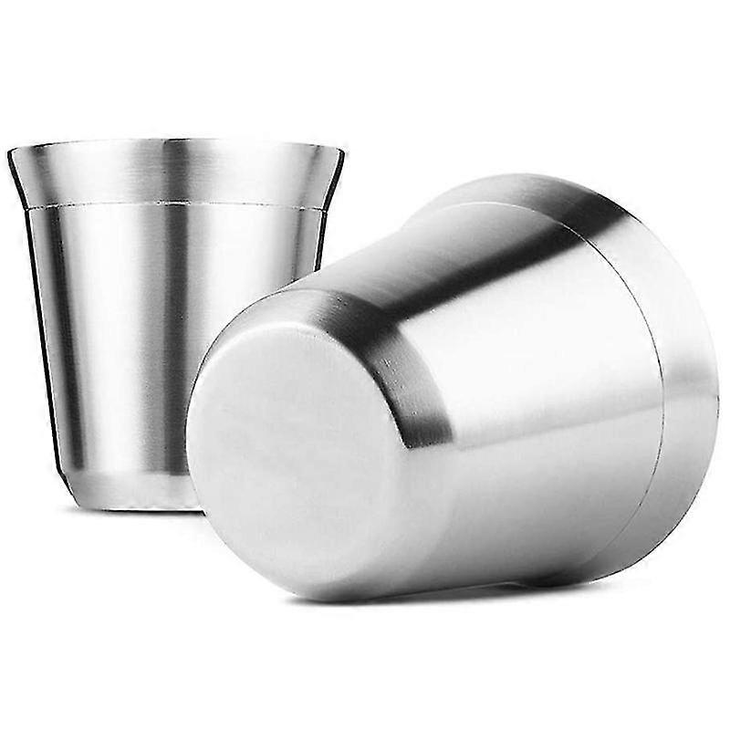 Espressotassen-set Aus Stahl, 2 Stück, Doppelwandige, Isolierte Kaffeetassen, Teetassen, Leicht Zu Reinigen Und Spülmaschinenfest