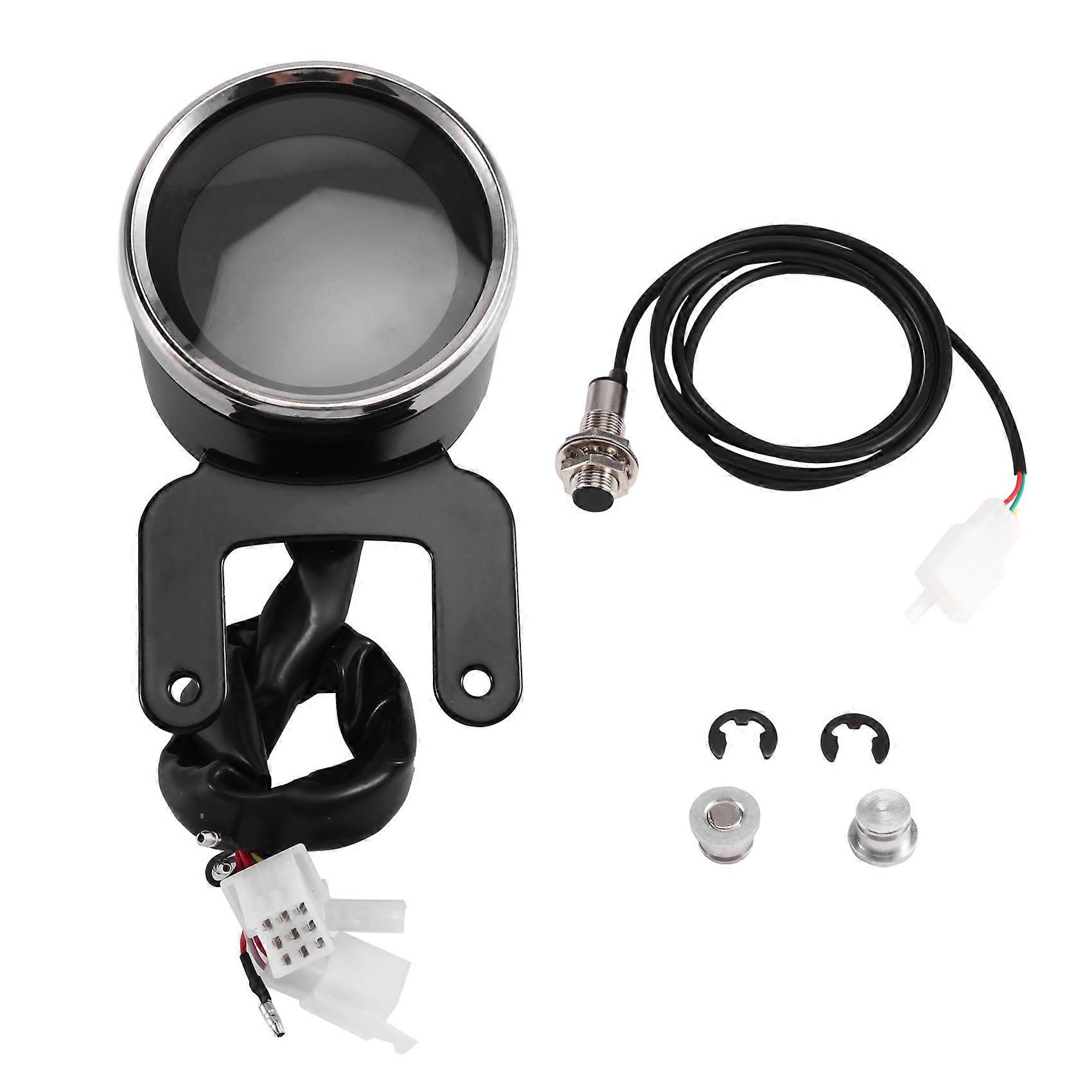 Universelles Digitales 12-v-lcd-motorradmessgerät, Einschließlich Kilometerzähler, Tachometer, Drehzahlmesser Und Tankanzeige.