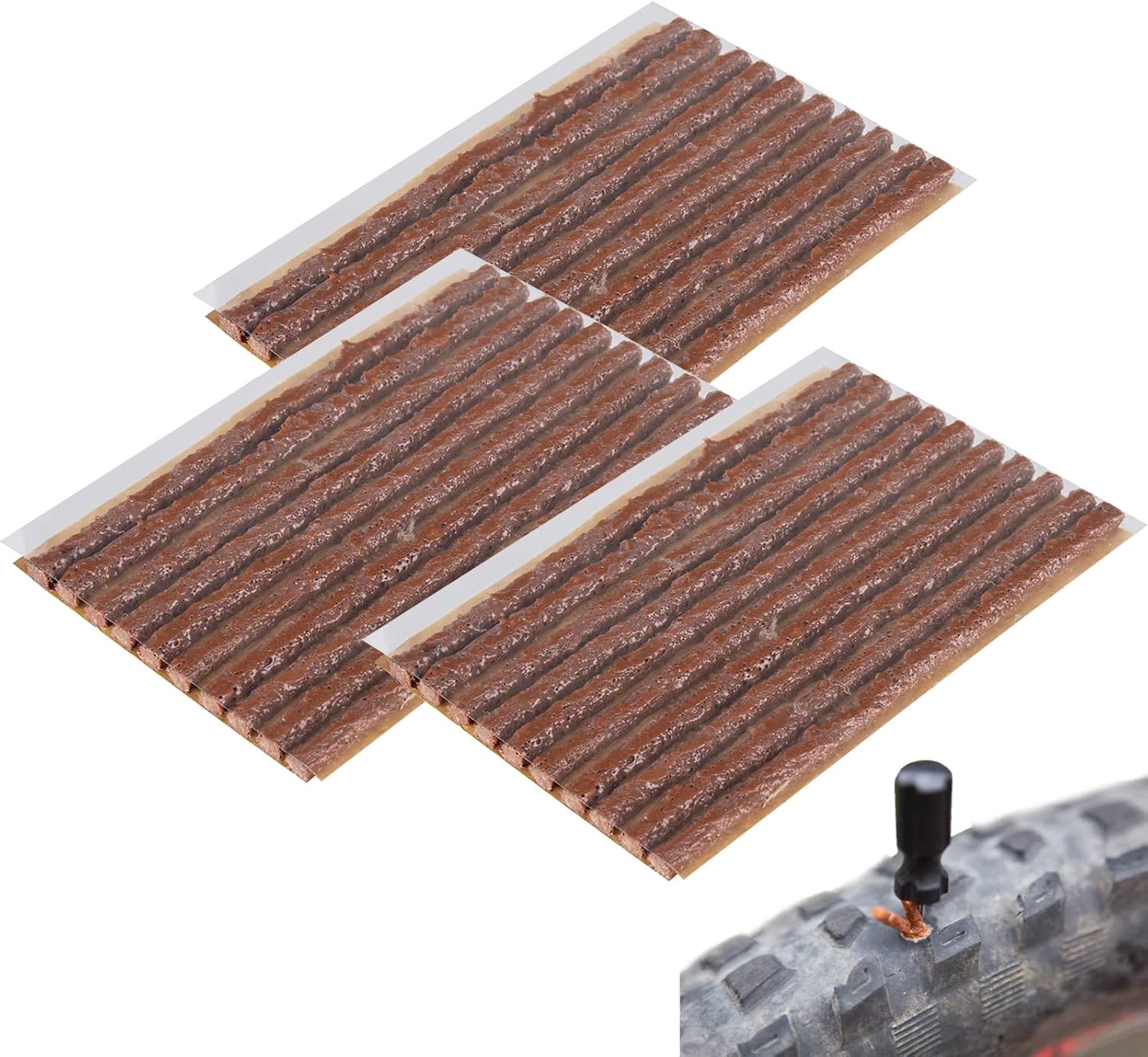 Schlauchloses Reifenreparaturset, Reifenreparaturdocht, Reifenreparaturstreifen, Für Auto, Van, Motorrad, 30pcs