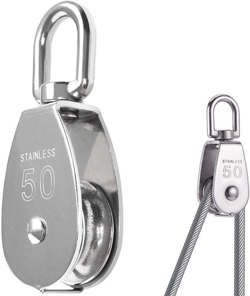 304 Edelstahl M50 Einzelrad-schwenkrolle, Tragkraft 400 Kg – Silber