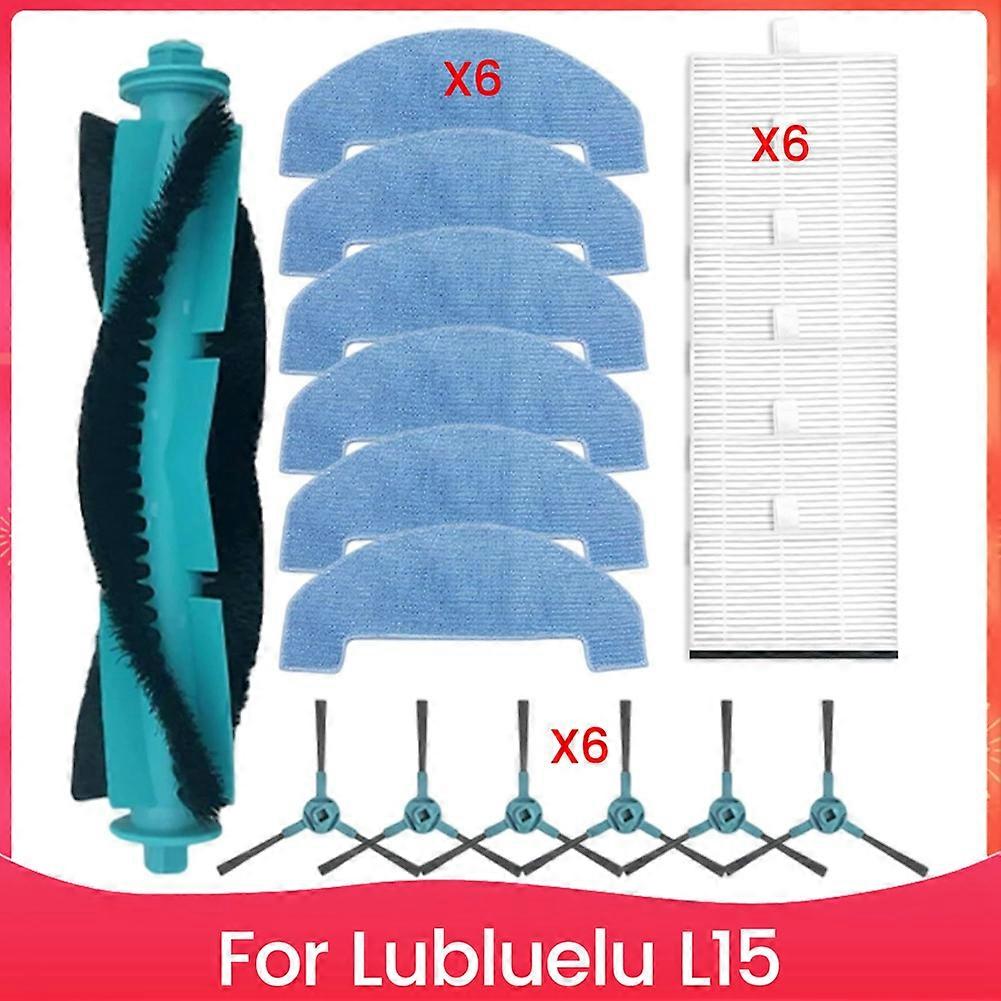 Ersatzteilset Für Lubluelu L15 Roboterstaubsauger: Hauptbürste, Seitenbürsten, Filter Und Zubehör.