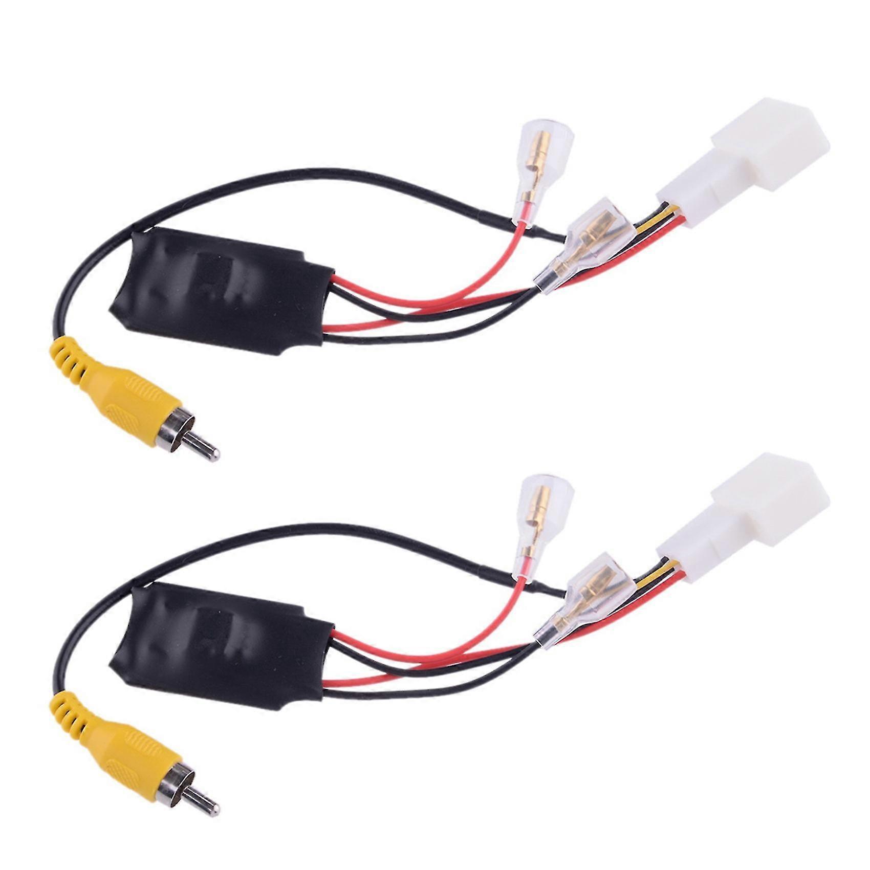 2 Stück 4-poliger Auto-rückfahrkamera-kabel-adapter, Kabelbaum, Kabel-buchse, Rückfahr-stecker