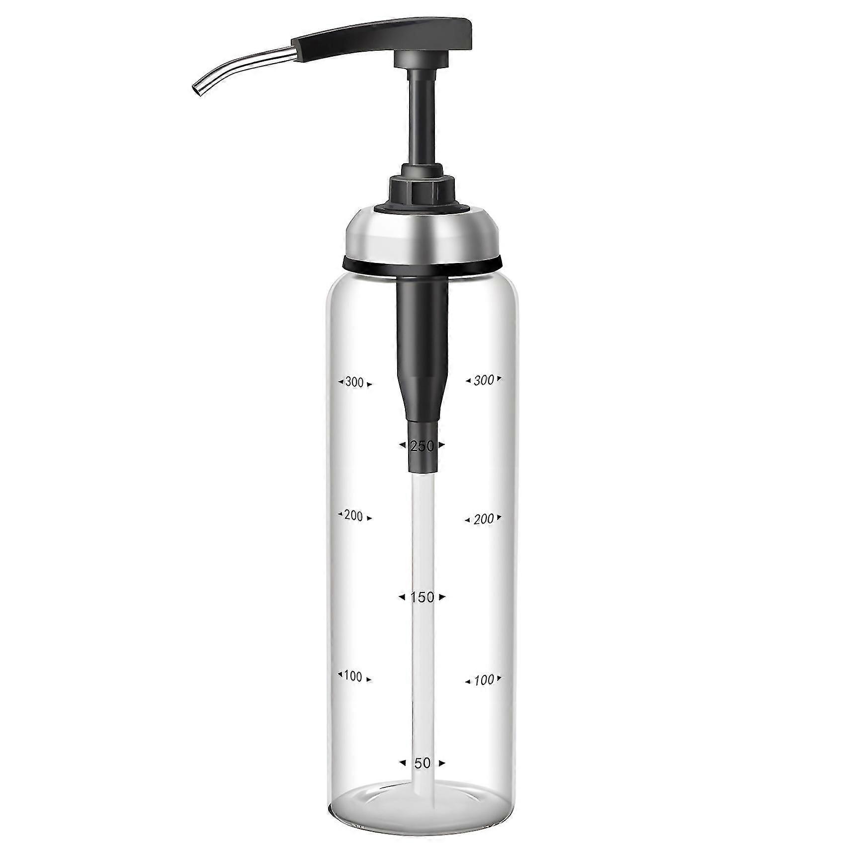 Soßenpumpenspender Mit Auslaufsicherer Glasflasche, Küchengewürzspender Für Musta-honig-ketchup