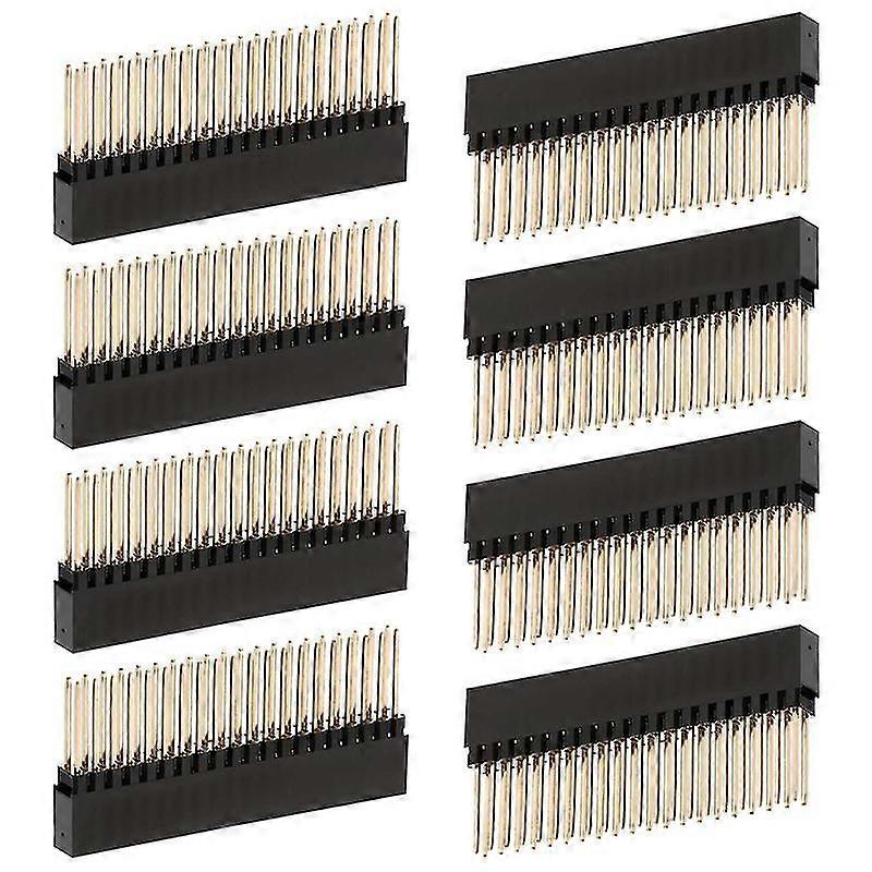 8 Stück, 2 X 20 (40 Pins) Extra Tall Female 0,1 Zoll Pitch Stacking Header Für A + / B + / Pi 2 / Pi 3 Extra Tall He