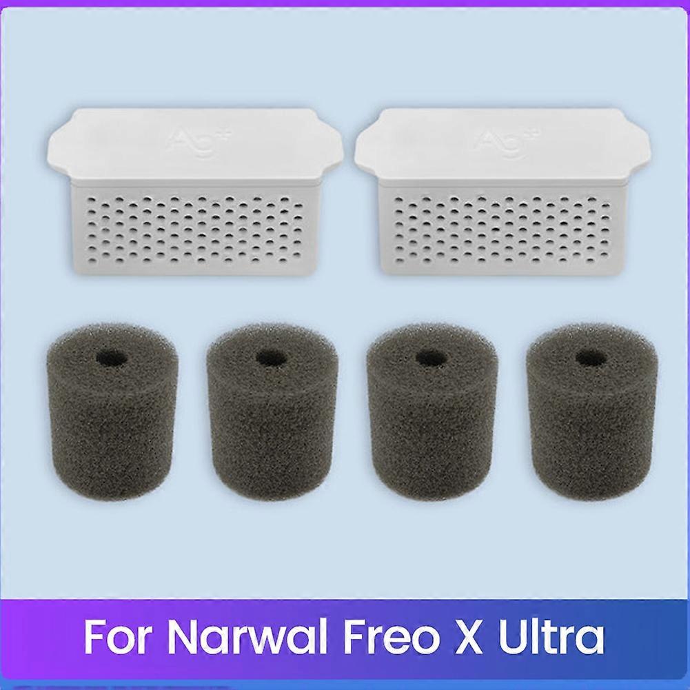 Ersatzteile Für Narwal Freo X Ultra Staubsauger: Ag+ Silberionen-sterilisationsmodul, Wassertank, Schaumstofffilter (6 Stück).