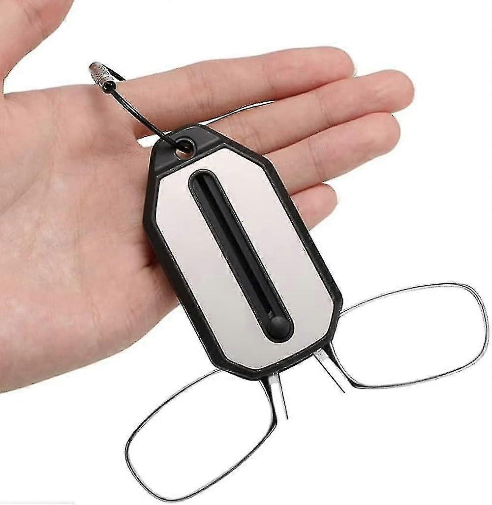 Nasen-lesebrille, Tragbarer Mini-clip, Faltbares, Beinloses Schlüsselanhänger-etui Und Lesegerät Für Männer Und Frauen