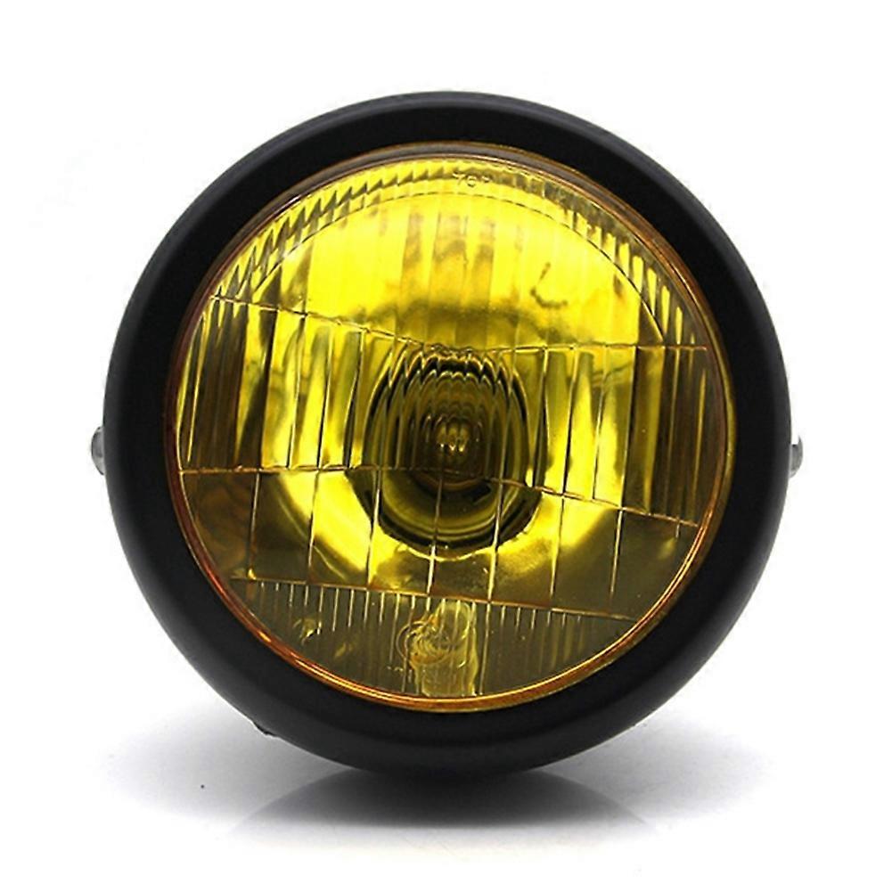 Motorrad Schwarz Metall Retro E4 Halogen Frontscheinwerfer Für Honda Cg125 Gn125 Harley Cafe Racer Bobber Custom
