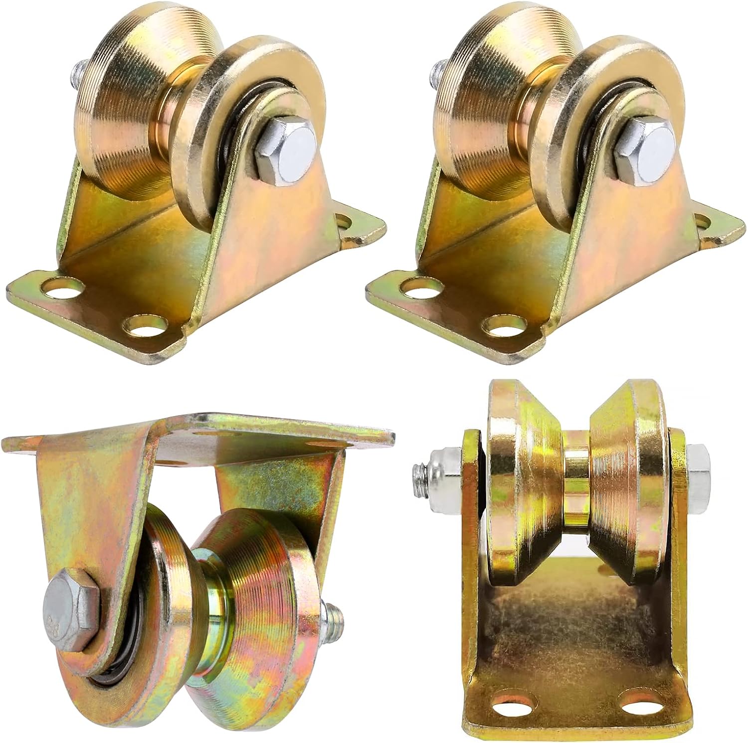 4 Stück V-nut-rad, 50 Mm Schiebetorräder, Stahlräder Mit V-nut, Für Schiebetor, Fabriktor, Einfahrtstor, Tragkraft 300 Kg Pro Rolle – Versailles –