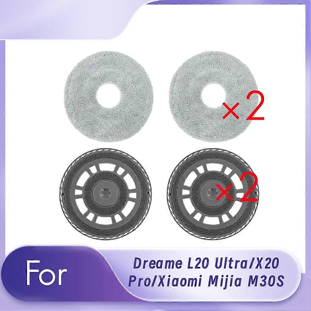 Halter Für 2 Besen Mit 2 Tüchern Für Dreame L20 Ultra/x20 Pro/xiaomi Mijia M30s Roboterstaubsauger (besenreinigungsset).
