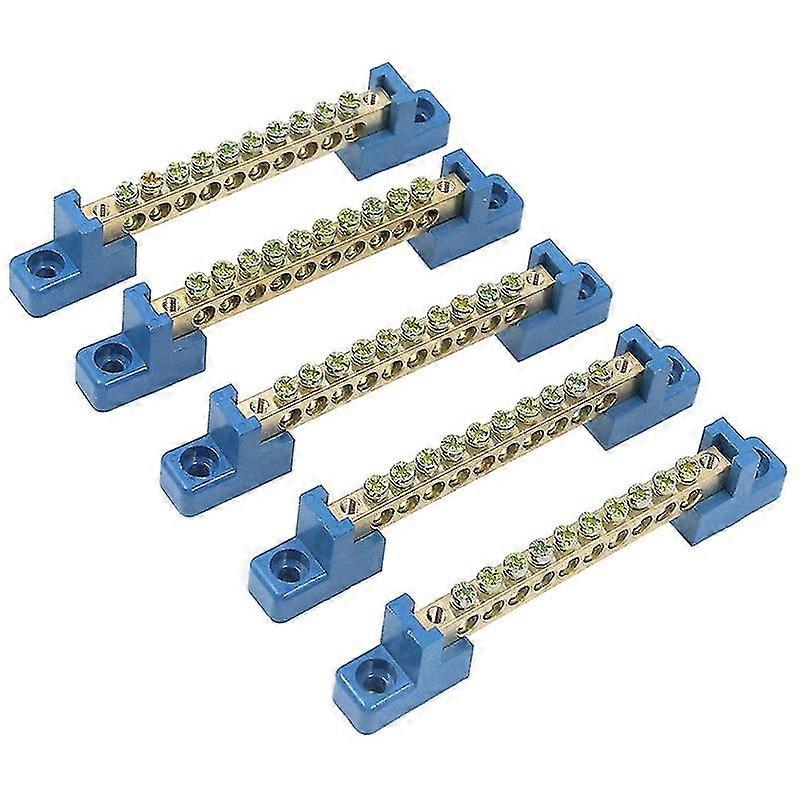 Klemmenblock, Klemmenschiene, Blaue 10-positionen-schraube, Messingklemme, Erdungsstreifen, Busblock, Busblock