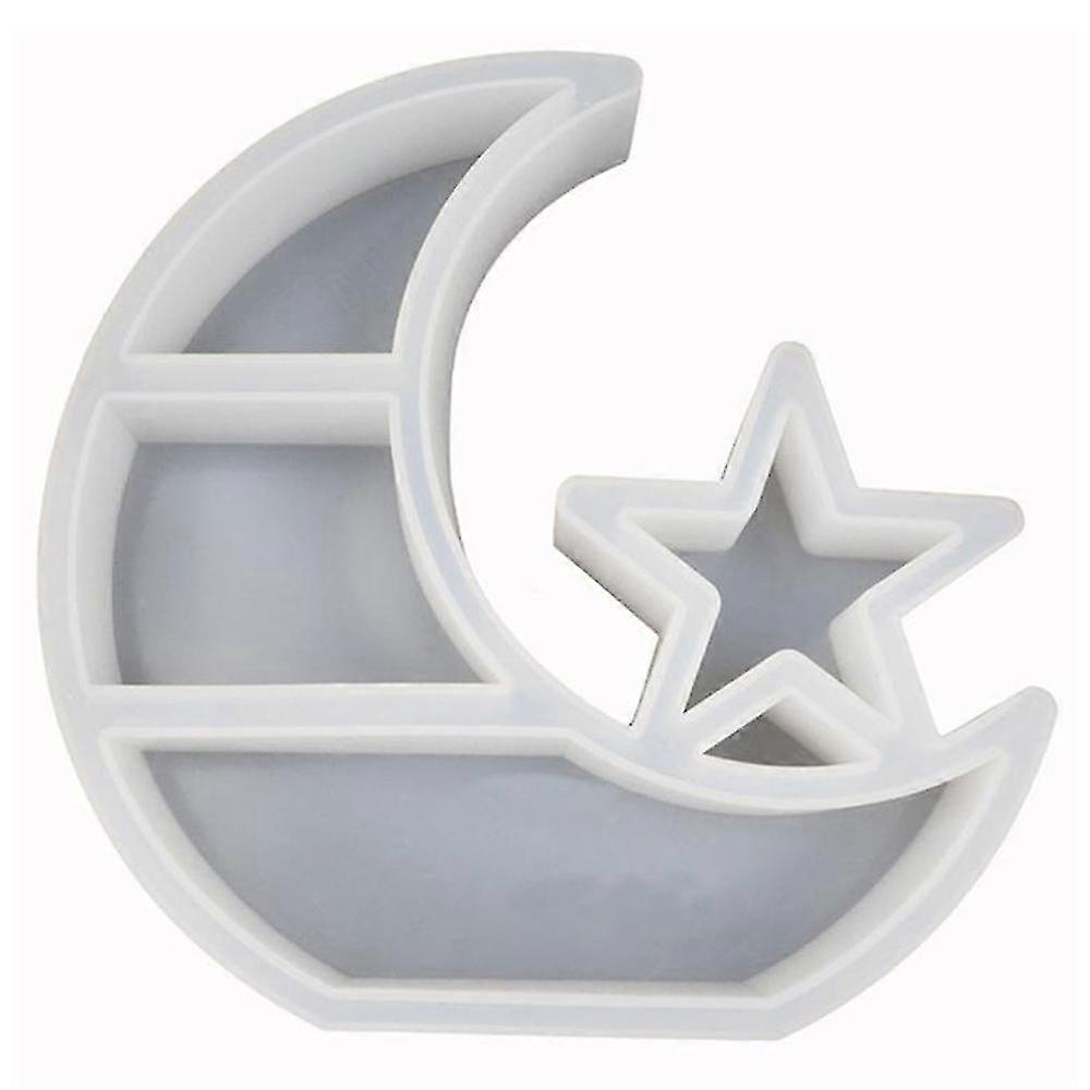 Halbmond Tablett Harzform Mond Stern Regal Kristall Display Tablett Schmuckplatte Harzform