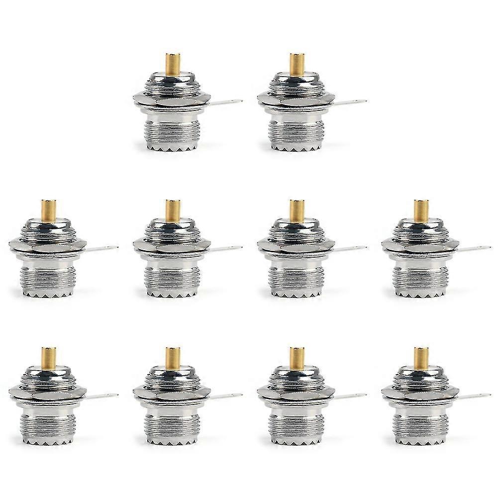10 Stück Stecker Uhf Fe So239 Bulk S Panel Mount Gerade