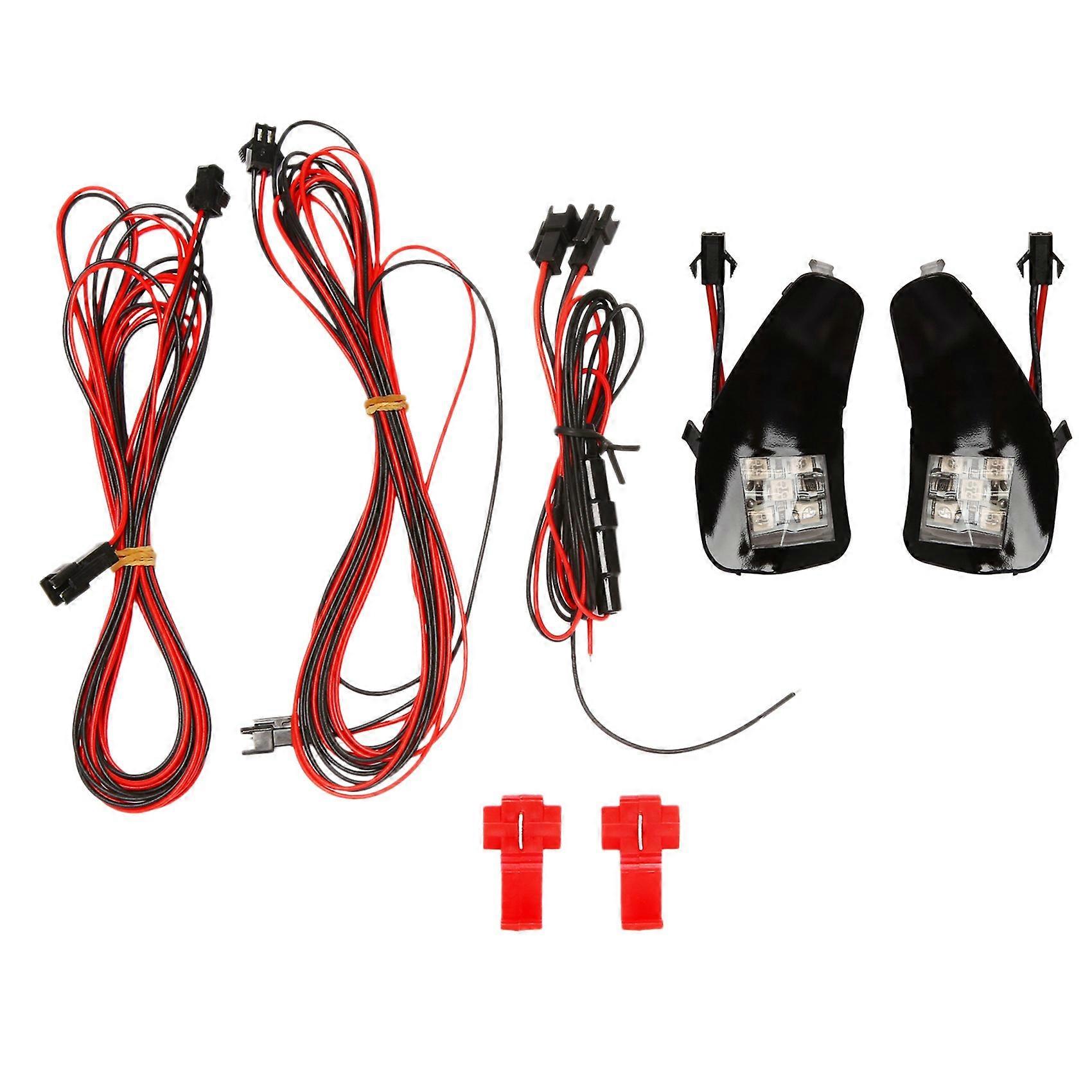 2pcs Led-rückspiegel-pfützenlicht Unter Dem Seitenspiegel Willkommenslampe Für Toyota Alphard 20 Serie Vellfire Ii, Blaues Licht