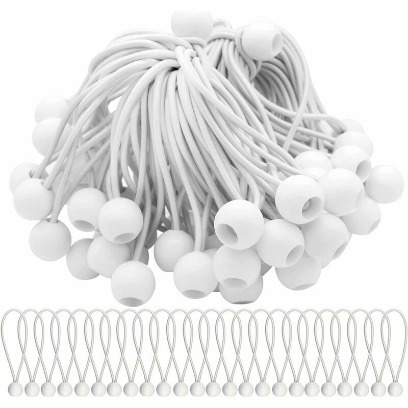 75 Stück Elastische Schnüre Mit Kugeln – Ideal Zum Sichern Von Festzelten, Zelten, Bannern Und Planen –