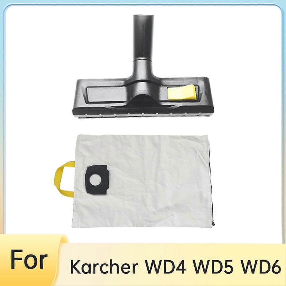 Austauschbarer Und Austauschbarer Stoffbeutel Für Die Bodenbürste Karcher Wd4, Wd5 Und Wd6, Mit Wasser-/staubdüse.bürstenkopfzubehör A.