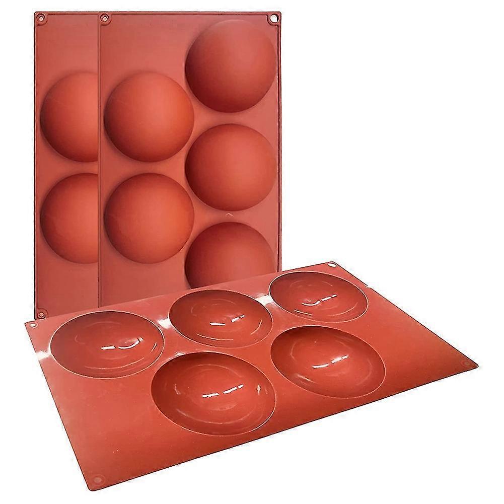3er-pack Große Halbkugel-silikonform, Schokoladenform Mit 5 Mulden, Silikon-backhalbkugel M
