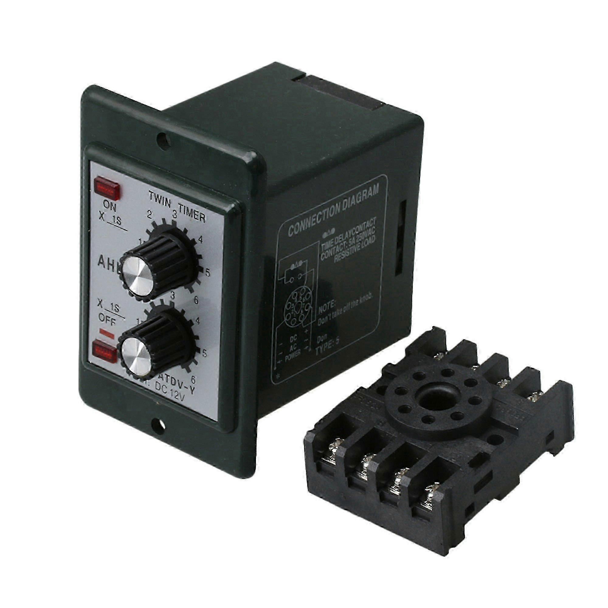Dc 12 V Verzögerungstimer Wiederholungszyklus Zeitrelais Bereich 0–6 S Panel-installation Ppm-2219