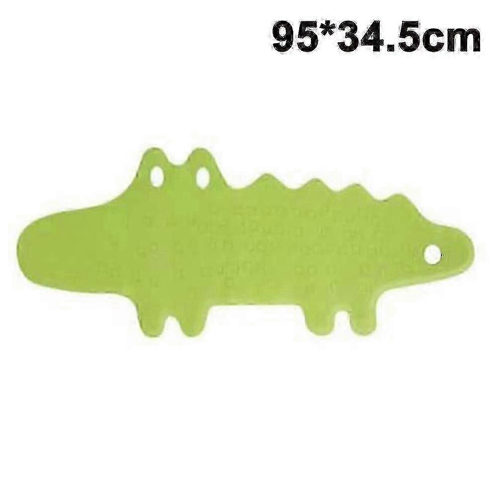 Rutschfeste Badematte Für Kinder, Rutschfeste Duschmatte, Kinder-duschmatte, Weiches Gummi, Maschinenwaschbar, Krokodilmuster, 95 Cm X 34,5 Cm