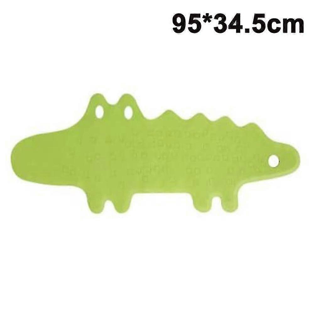 Rutschfeste Badematte Für Kinder, Rutschfeste Badewannenmatte, Kinderduschmatte, Weiches Gummi, Maschinenwaschbar, Krokodilmuster, 95 Cm X 34,5 Cm Wuqx