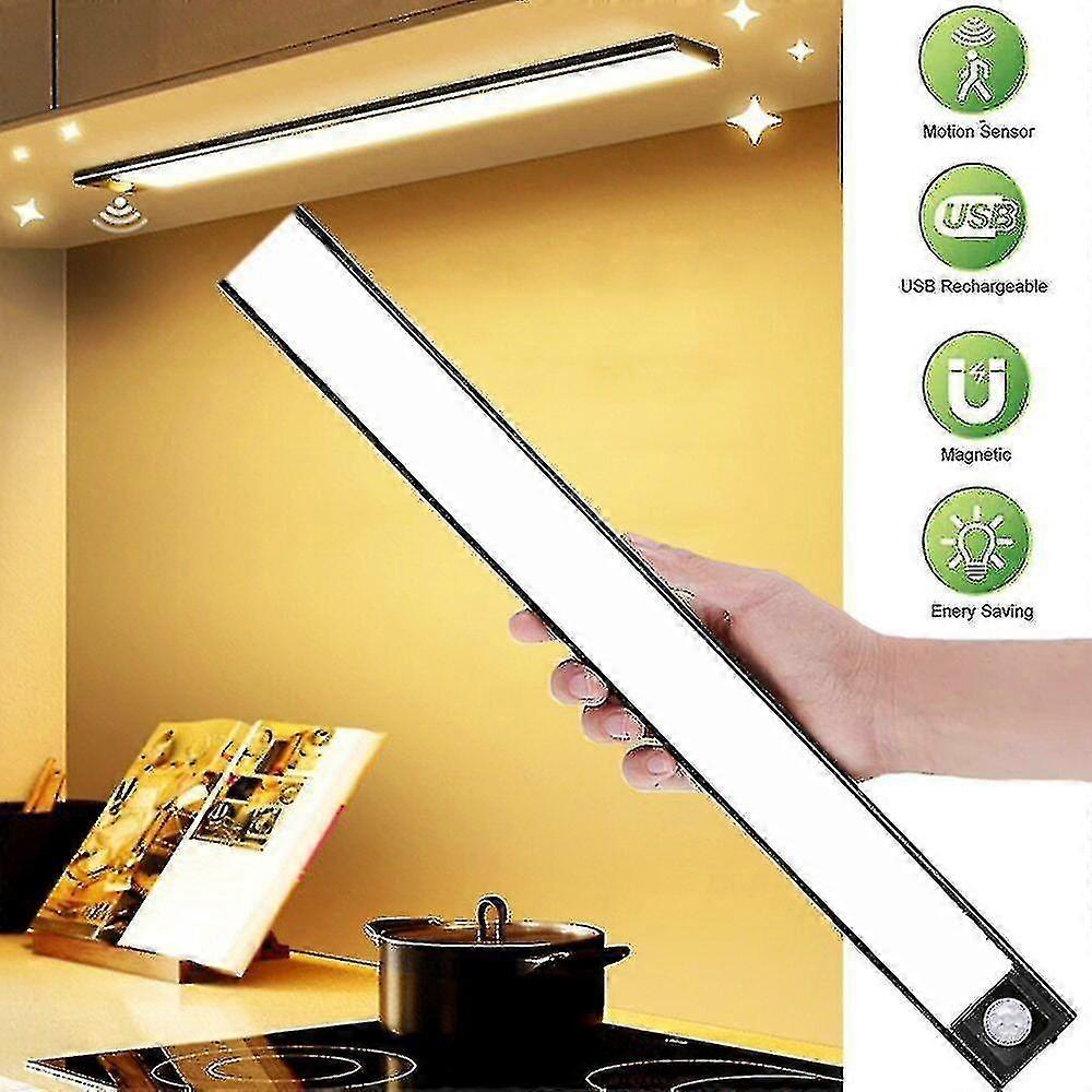 Kabelloses Led-lichtband Mit Pir-bewegungssensor, Wiederaufladbar Über Usb, Ideal Für Schrank Oder Garderobe
