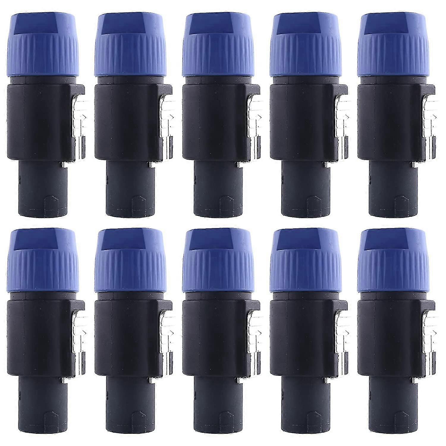 10 Stück Nl4fc Lautsprecherkabel Kopf Speakon Kabelstecker 4 Pin Lautsprecherstecker Mit Twist Lock Wat