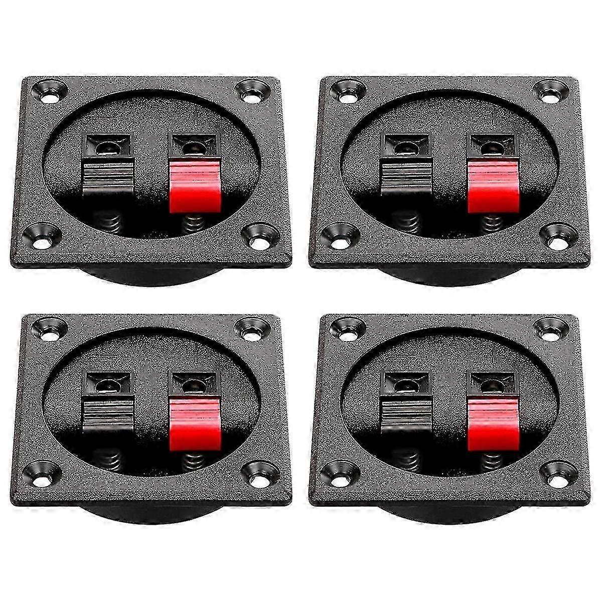 4 Stück Lautsprecherbox-terminalbecher, Quadratischer Feder-subwoofer-box-terminalanschluss Für Heimwerker