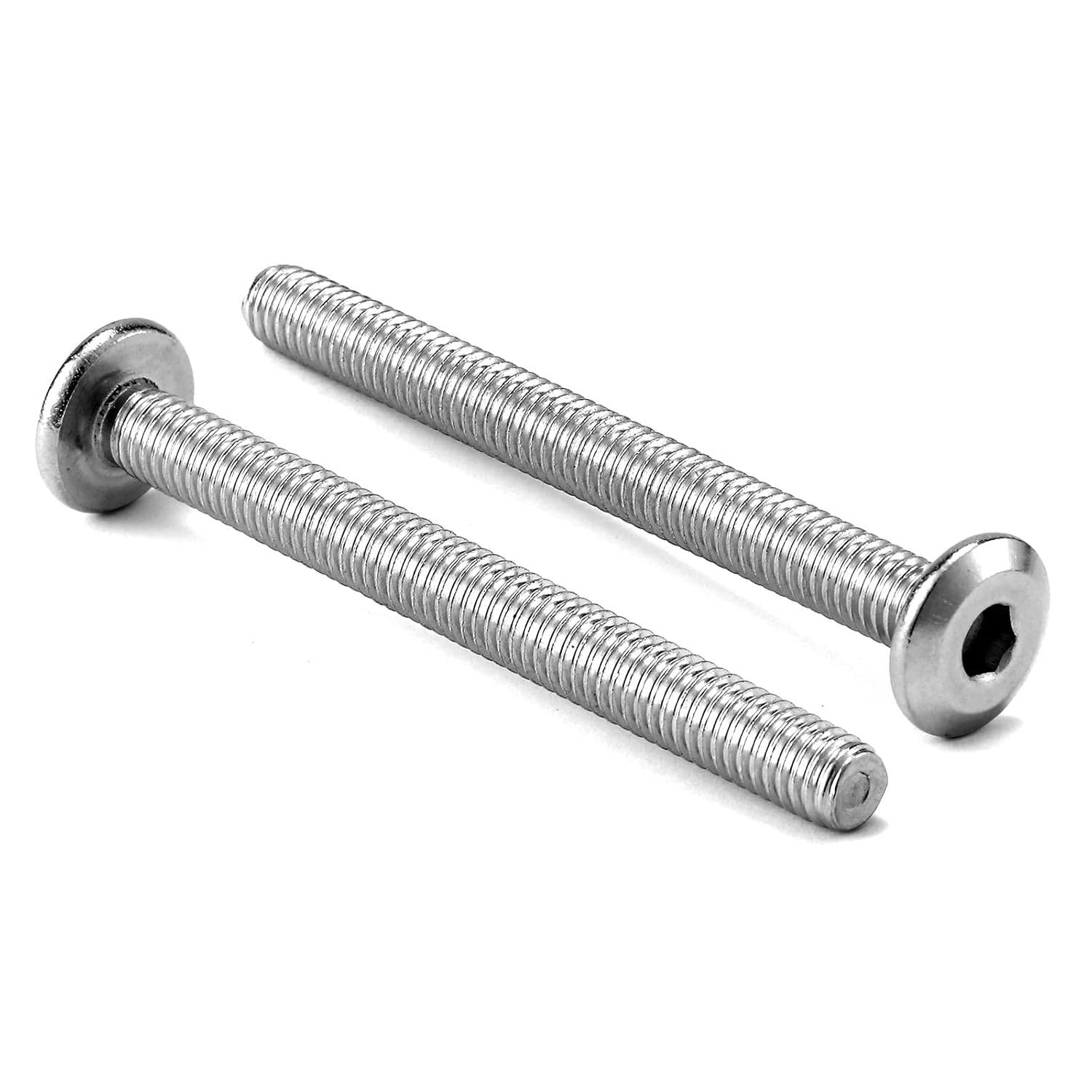 M8 X 60 Mm, 10 Stück, Flachkopf-innensechskantschrauben, 304 18-8 Edelstahl, Vollgewinde Von Sg Tzh (mit Sechskantschlüssel) -