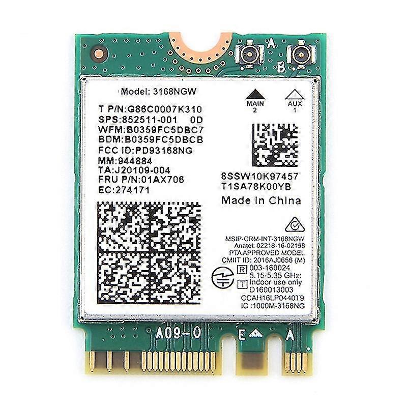 Dual Wireless Für 3168 3168ngw 43bps Tooth 4.2 802.11ac Ngff Wifi