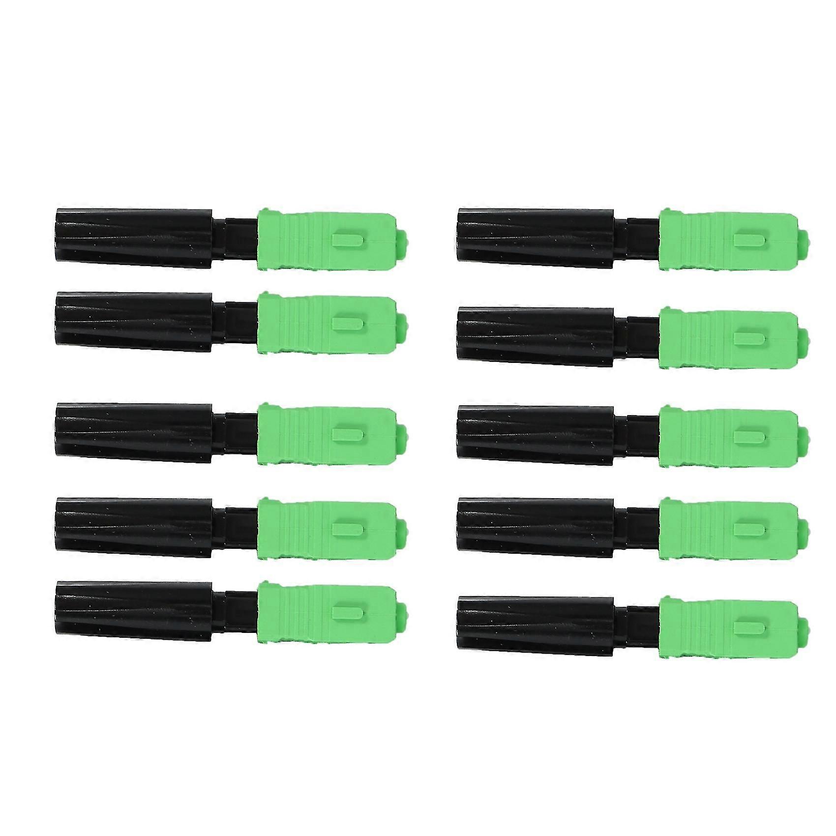 10 Stück Ftth Embedded Fast Connector Sc/grüner Kunststoff-glasfaserstecker