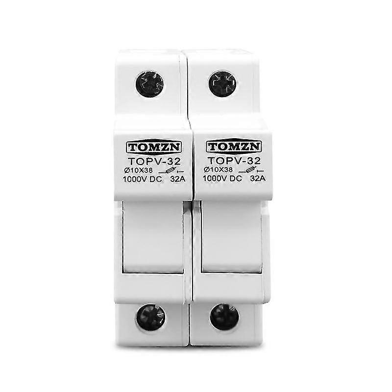 Tomzn 2p Paralleler Dc-sicherungshalter 10 X 38 Mm Hochspannungs-solar-pv-sicherungshalter 1000 V Topv-32 Für Solar