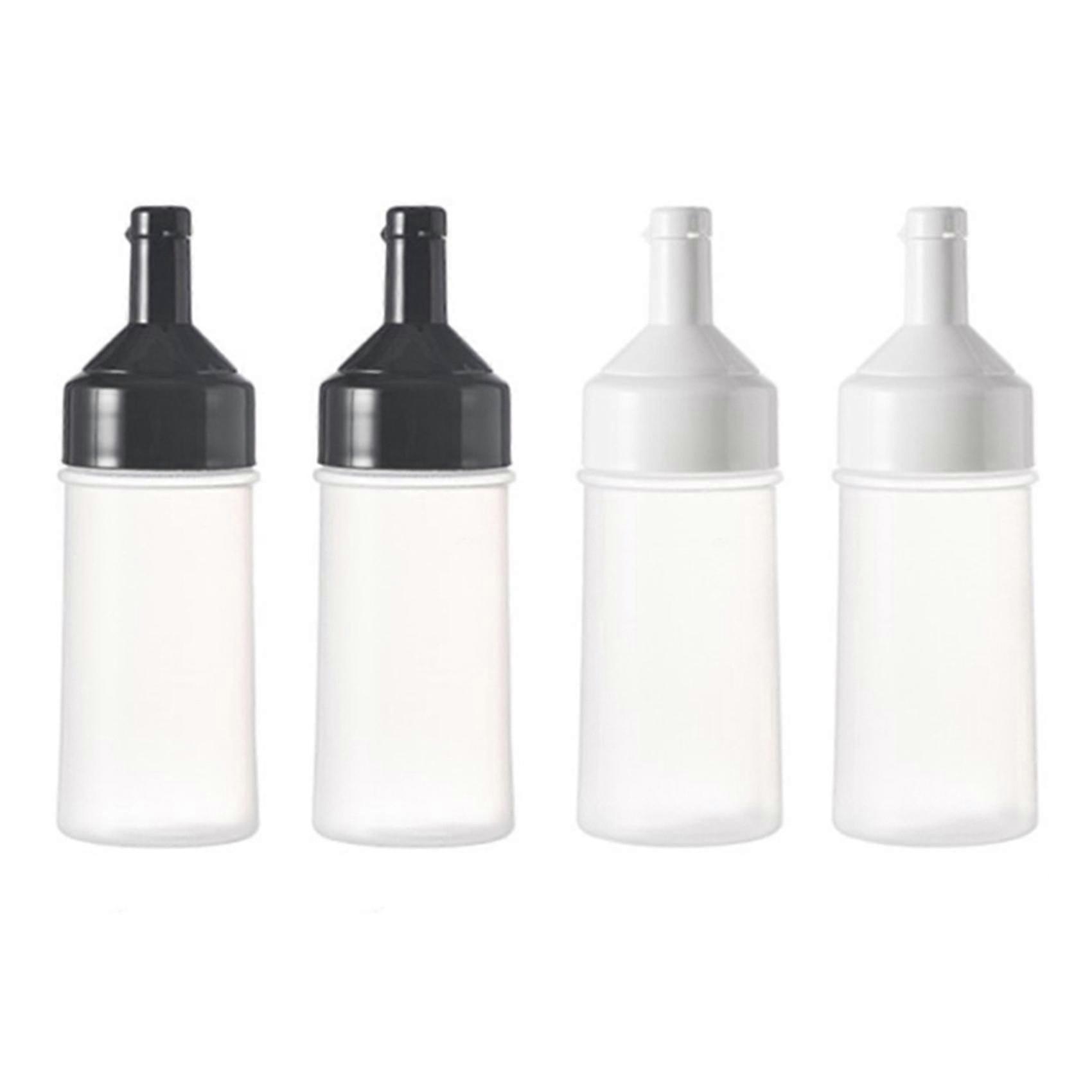 4 Stück Quetschflasche, Küchenzubehör, Kunststoff, Gewürzspender, Öl, Sauce, Essig, Ketchup, Roh