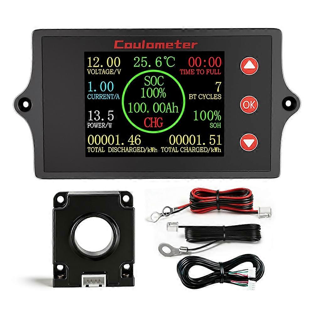 Hall-coulometer, 8–100 V, Spannungs- Und Stromüberwachung Für Elektrofahrzeuge, Batterieladetester, 2 M Datenkabel, 100 A Hall-sensor