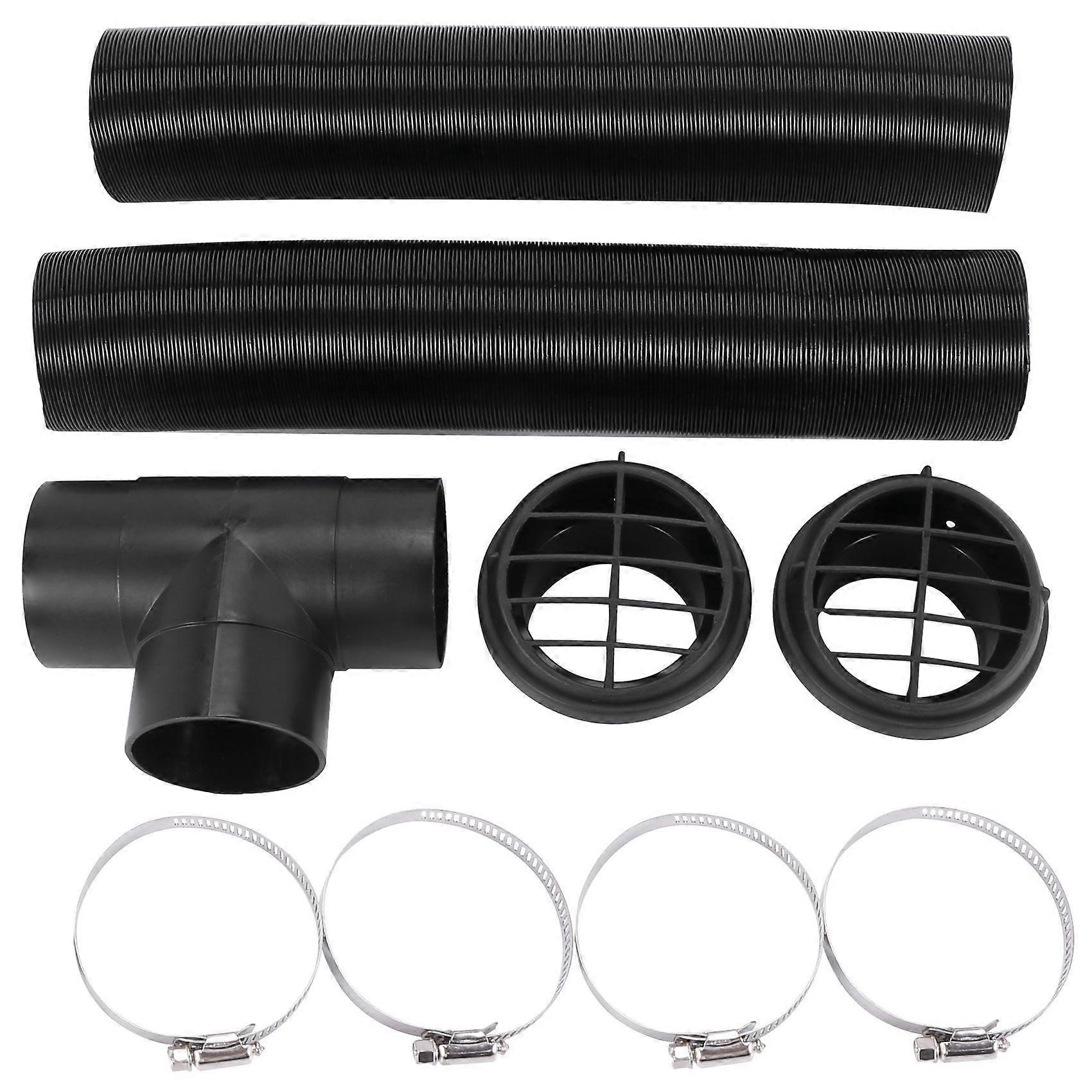 60-mm-t-stück-set Für Webasto Eberspacher Kfz-heizkanal, Mit Schlauchklemmen Für Warmluftauslass Und Standheizung.