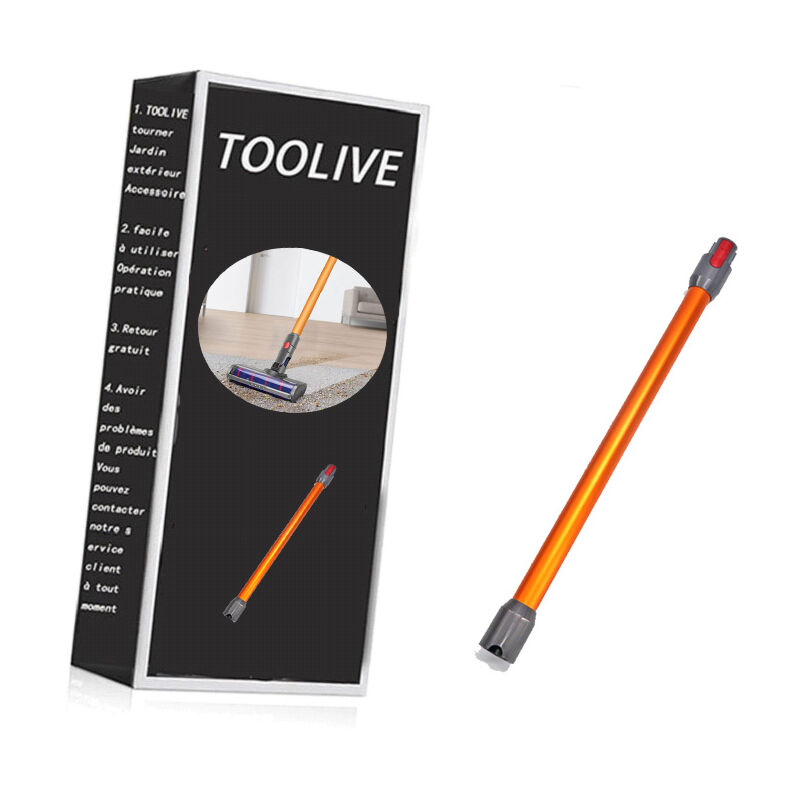 Teleskoprohr, Starre Stange, Verlängerungsstab, Kompatibel Mit Dyson V11, V10, V15, V8, V7, Länge 73 Cm, Schnellverschlussrohr – Orange