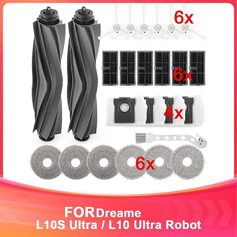 Ersatzzubehör Für Dreame L10s Ultra / L10 Ultra Roboterstaubsauger: Hauptbürste, Seitenbürsten, Filter, Staubbeutel, Reinigungstücher