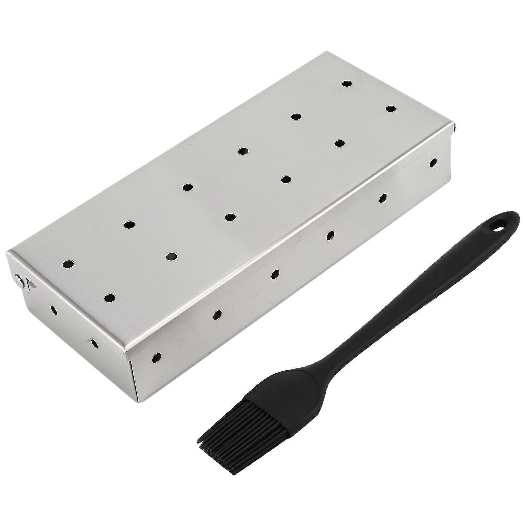 Gasgrill-räucherbox Mit Bürstenkapazität, Holzspänebox Zum Grillen Von Fleisch Mit Räuchergeschmack