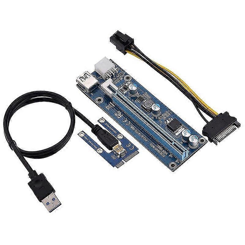Pci-e 1x Auf 16x Riser-adapter Mit Molex-zu-sata-kabel – Gpu-ethereum Mining Cord Riser-adapter Für Mi