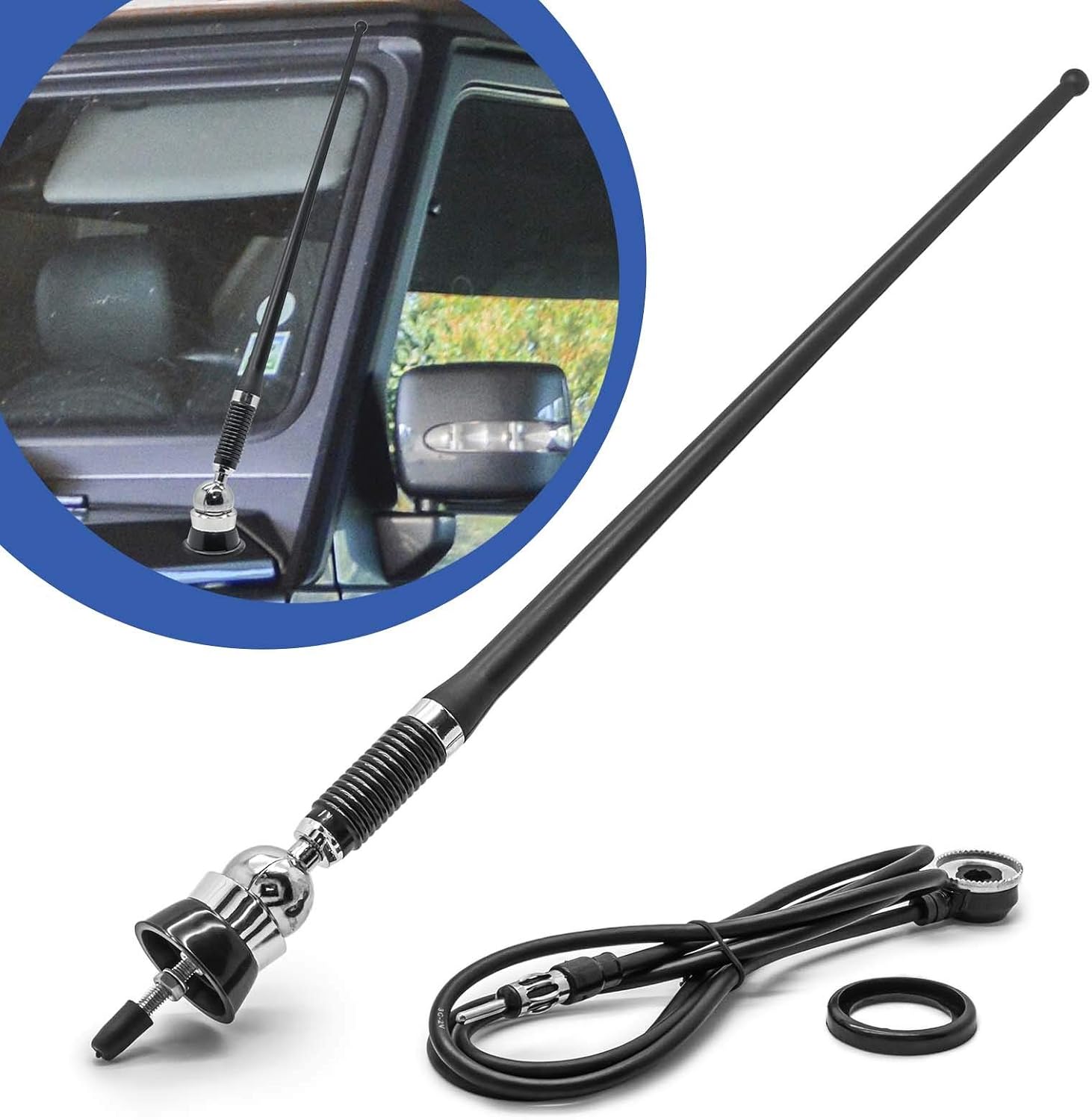 Wasserdichte Am-fm-radioantenne, Ip66-marineantenne, Autoempfänger, Flexibles Gummi. Antenne Für Auto, Lkw, Boot, Atv, Ssv, Yacht Und Rv