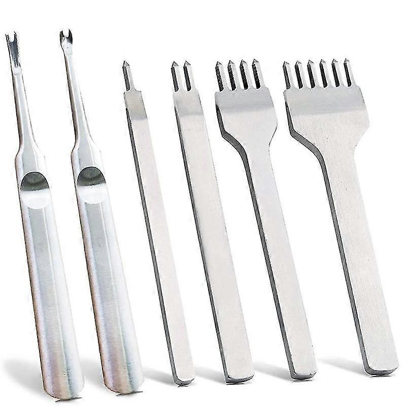 6 Stück 1/2/4/6 Zähne Diy Diamant Schnürung Nähmeißel Set Leder Kantenbesatz Diy Bastelwerkzeug, Ind