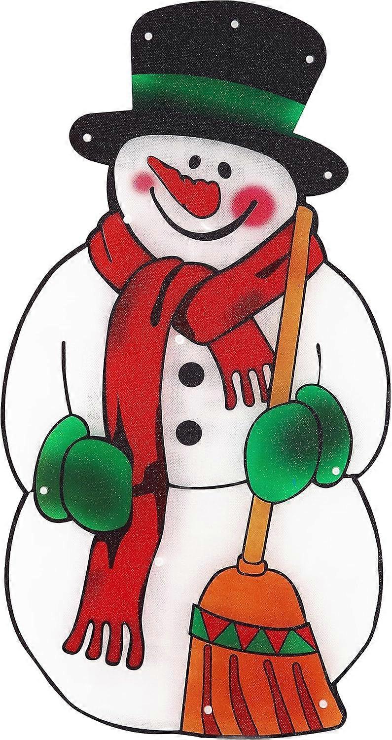 Aura Weihnachtsbaum-fensterlampe / Weihnachtsdekoration Für Den Innenbereich / Batteriebetrieben / 45 Cm X 24 Cm, (schneemann)