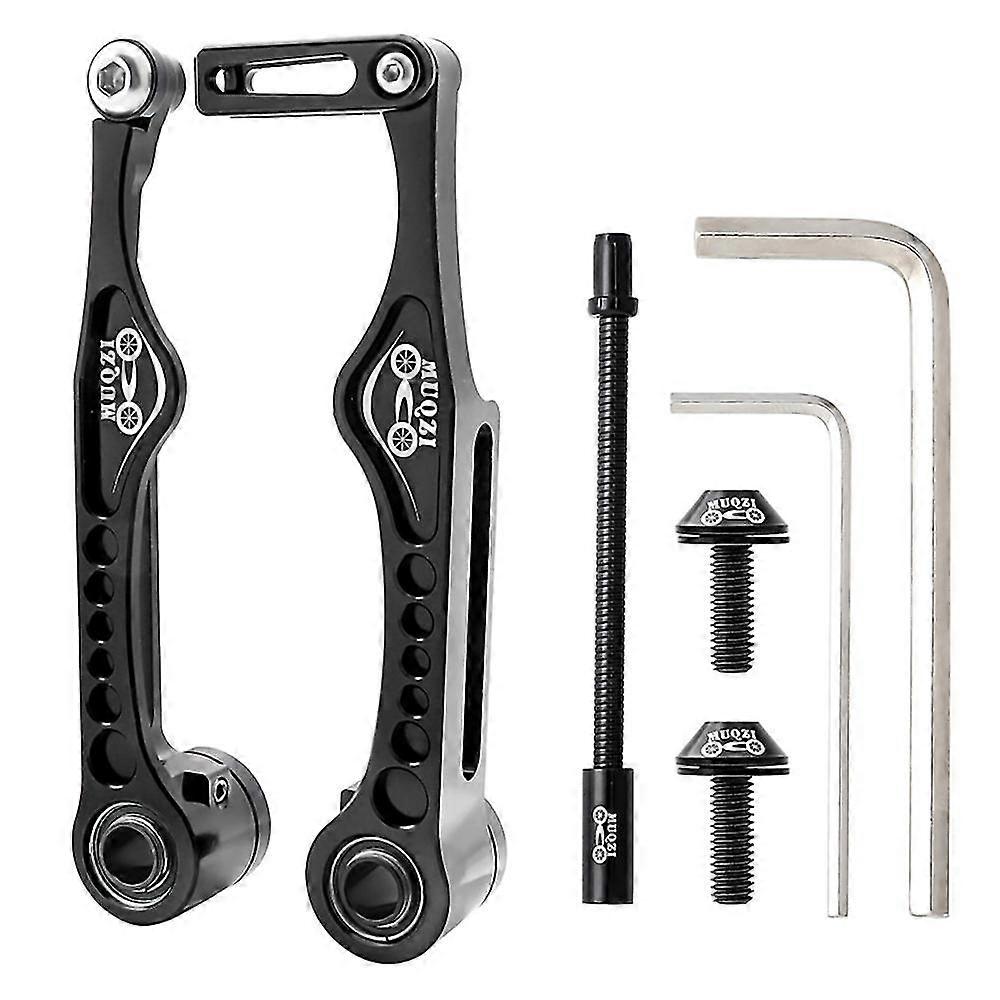Muqzi Bremsen-set Für Falträder, Faltrad, V-bremse, Einfache Installation, Kompatibel Mit Falträdern, Bmx-fahrradzubehör, Langer Arm, Schwarz