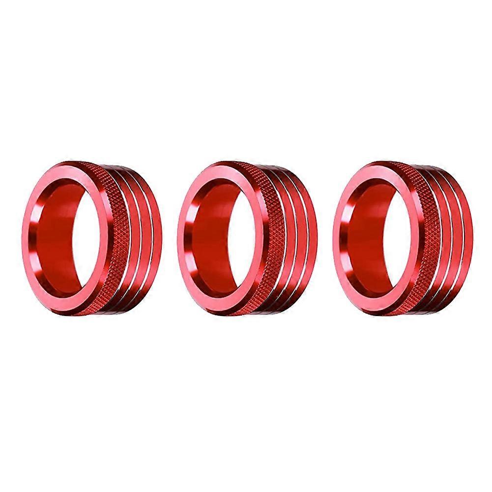 3 Stücke Auto Konsole Air Ac Lautstärkeregler Abdeckung Ringe Knopf Für Brz 86 Gt86 2013-2020 Rot