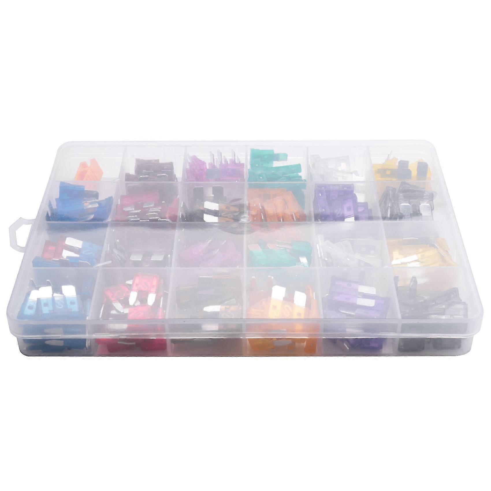 240-teiliges Mini-autosicherungs-sicherungsteiler-sicherungsset (2a / 3a / 5a / 7,5a / 10a / 15a / 20a / 25a / 30a / 35a / 4)