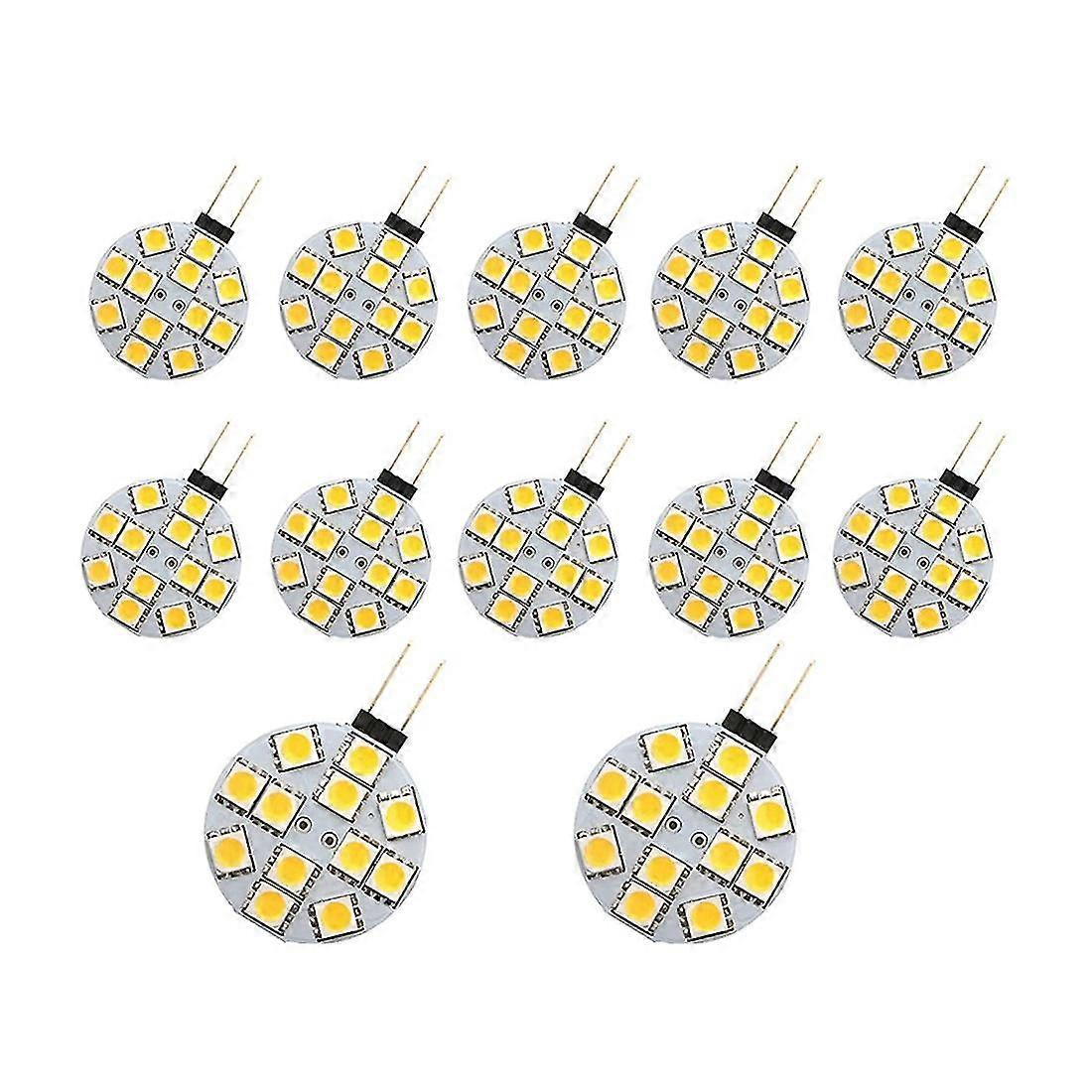 12 Stück G4 Puck Lights Led-lampen, Runder Seitlicher Stiftsockel, G4 5050 12 Smd, Led-rv-licht, Heim-leselampe, W