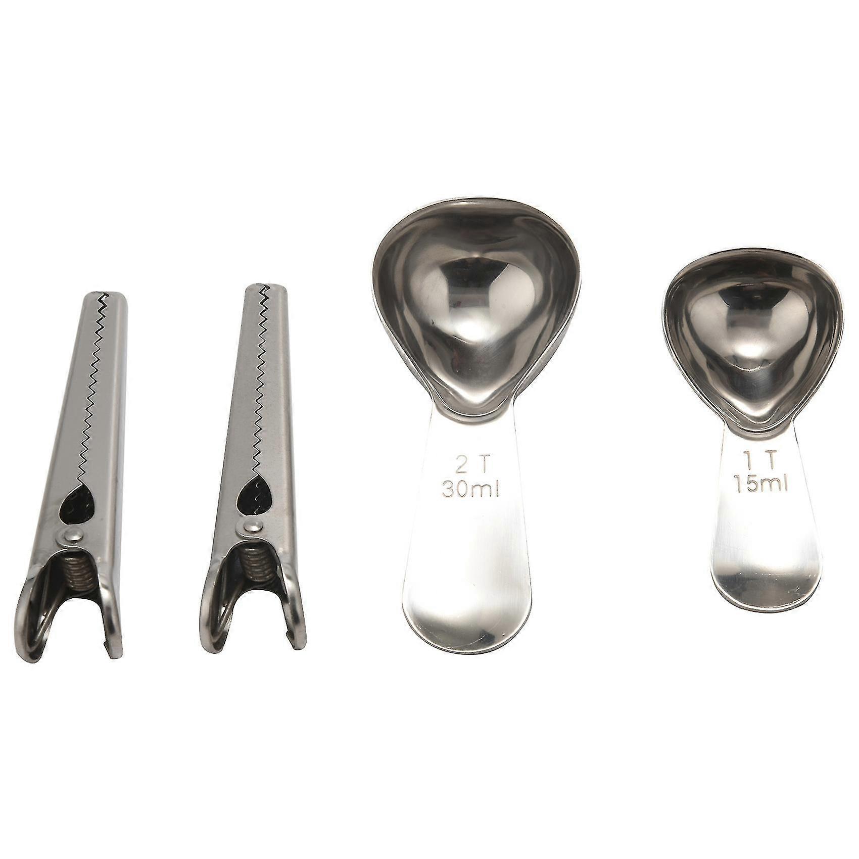 Kaffeelöffel-set, 2 Kaffee-messlöffel, 1 Esslöffel (15 Ml) Und 1 Esslöffel (30 Ml), 2 Stück Langer Kaffee