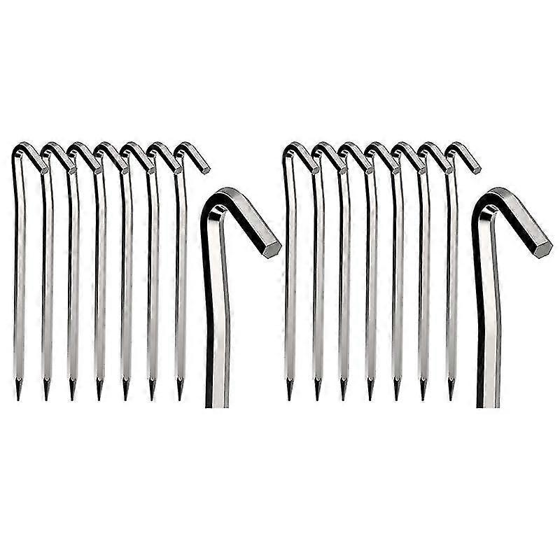 Zelthaken, 16 Stück, 18 Cm, Metall, Robust, Zelthaken, Aluminiumlegierung, Rostfrei, Camping-zelt-erdnägel