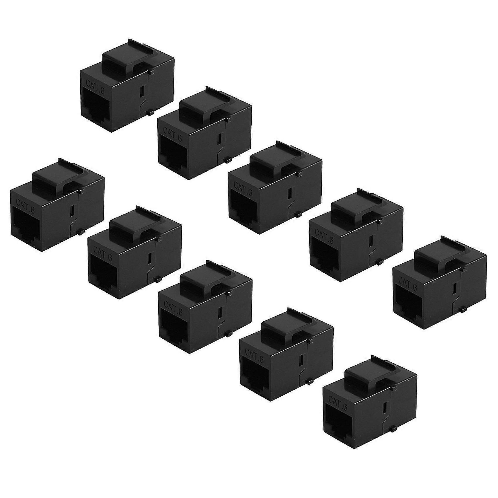10 Stück Rj45-stecker, Cat6-verlängerungskoppler, Ethernet-netzwerk-lan, 6 Koppler-buchsen, Verlängerungsadapter